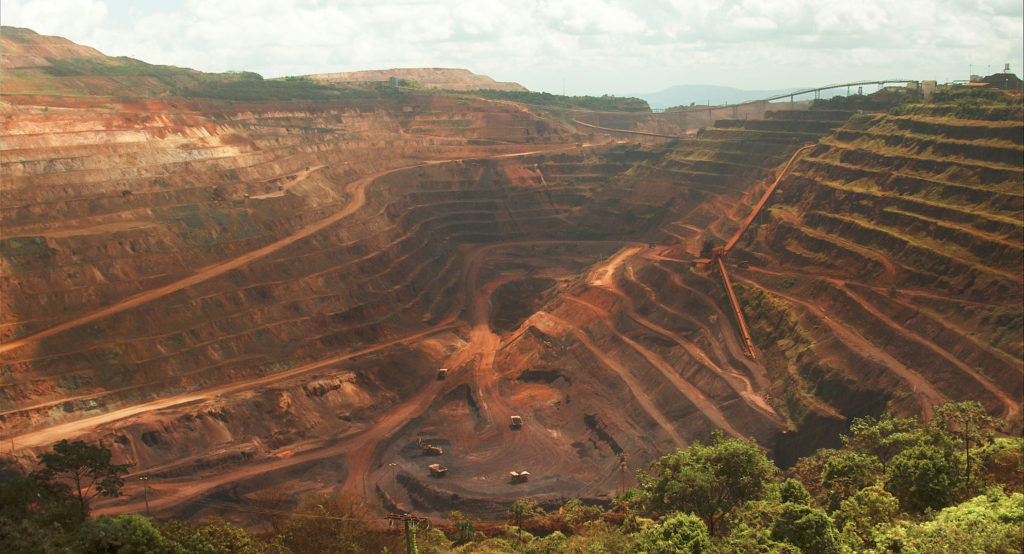 Carajás Mine, Brazil, the largest iron ore mine of the world.